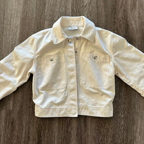 EUC AYR The Very Thing Neutral White Italian Cotton Canvas Cropped Jacket Sz XS - Picture 15 of 16